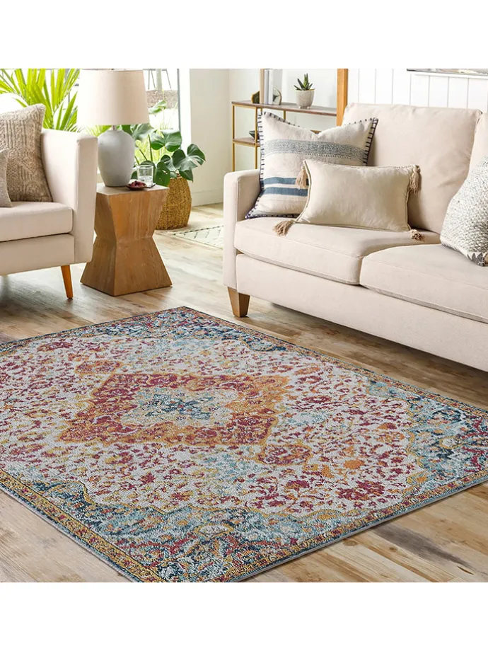 Kurzflor-Teppich in Bunt