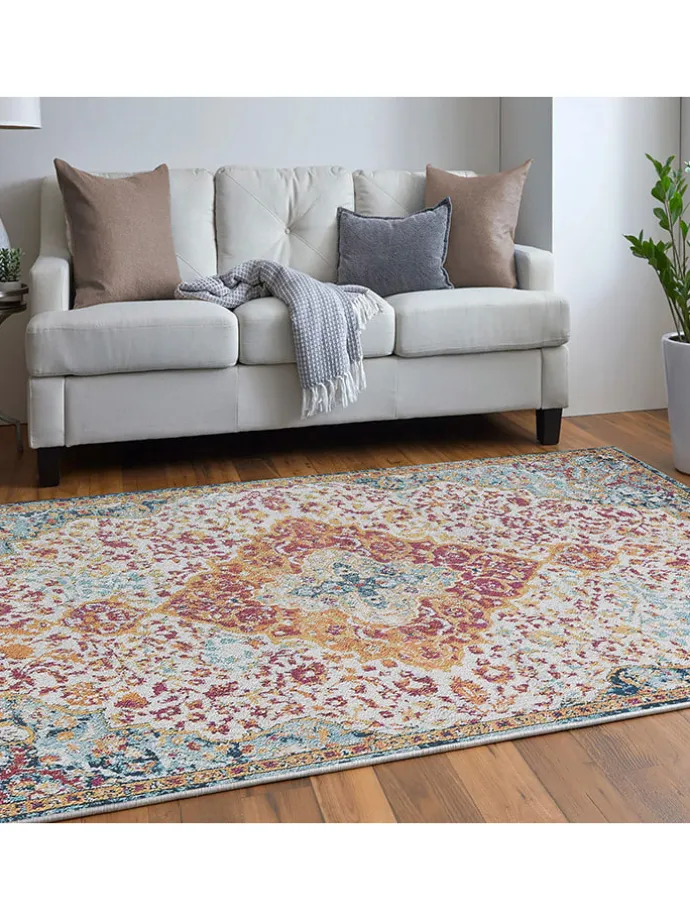 Kurzflor-Teppich in Bunt