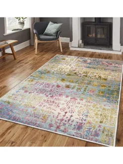 Kurzflor-Teppich in Bunt