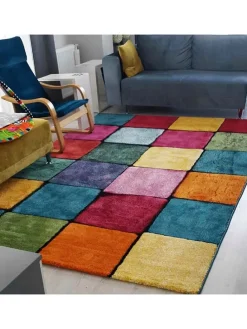 Kurzflor-Teppich in Bunt