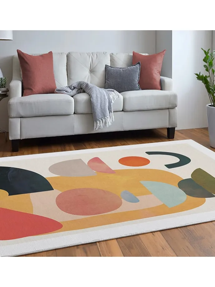 Kurzflor-Teppich in Bunt