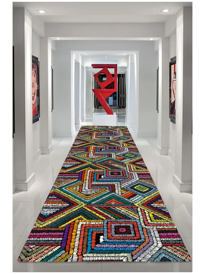 Kurzflor-Teppich in Bunt