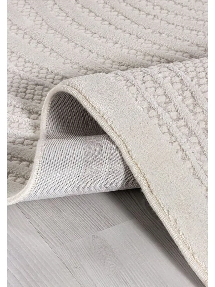 Kurzflor-Teppich in Creme