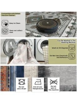 Kurzflor-Teppich in Creme/ Beige