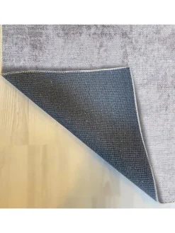 Kurzflor-Teppich in Grau