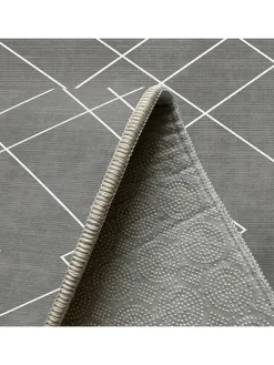 Kurzflor-Teppich in Grau