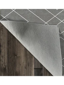 Kurzflor-Teppich in Grau