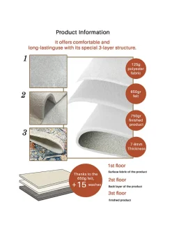 Kurzflor-Teppich in Grau