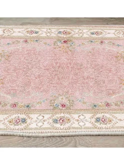 Kurzflor-Teppich in Rosa