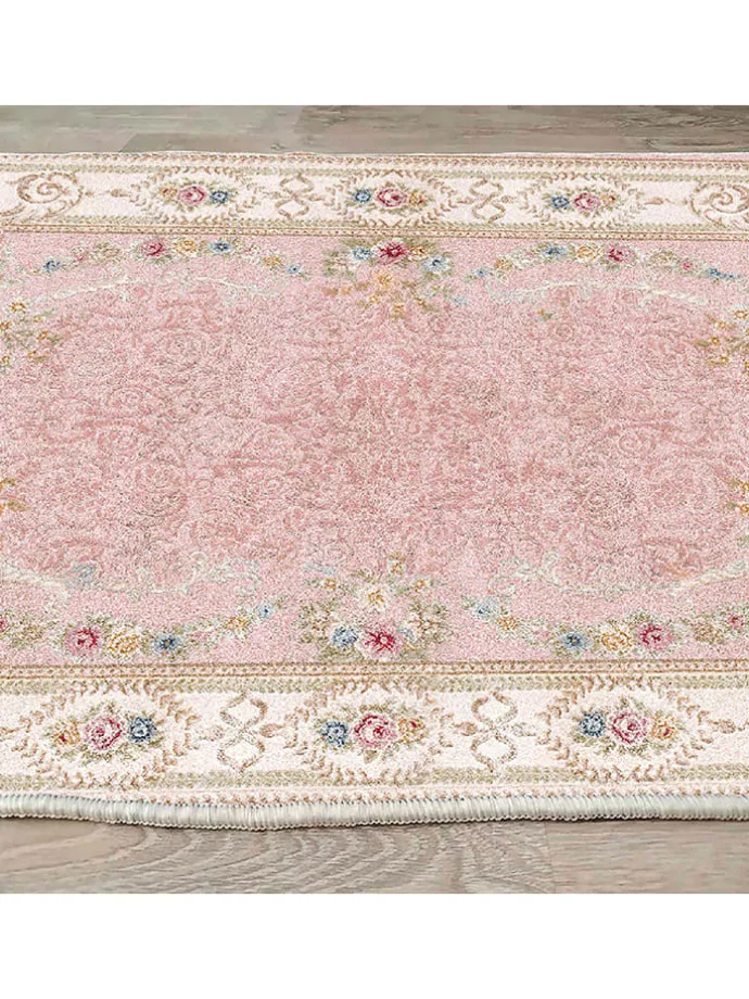 Kurzflor-Teppich in Rosa