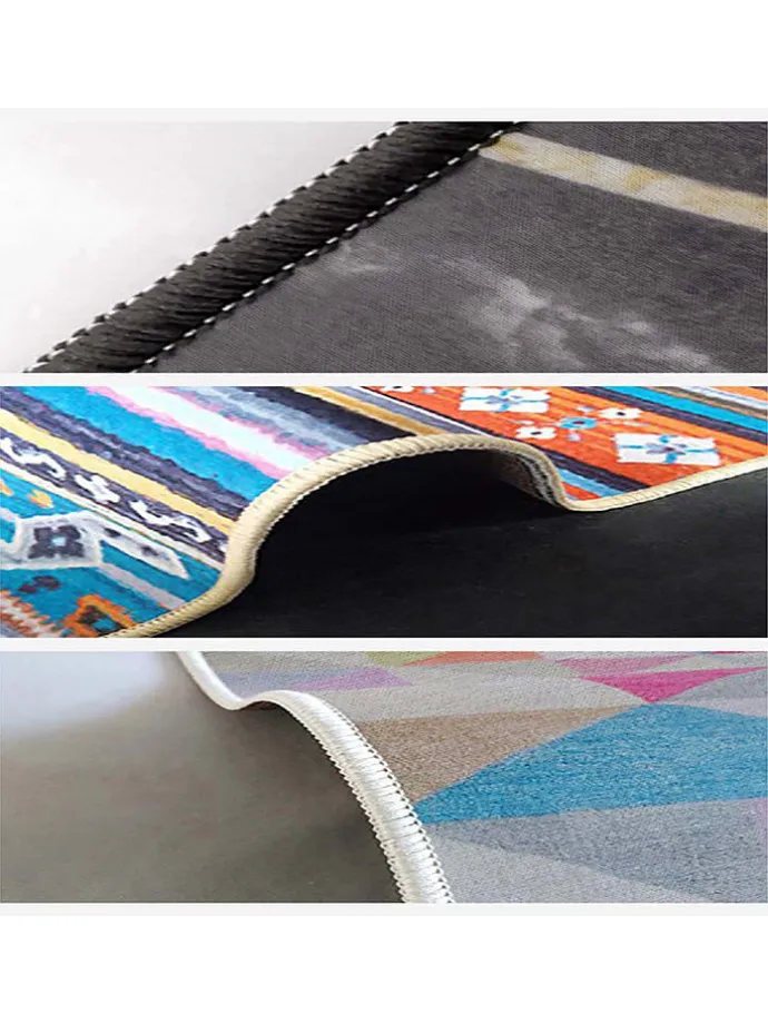 Kurzflor-Teppich in Rosa