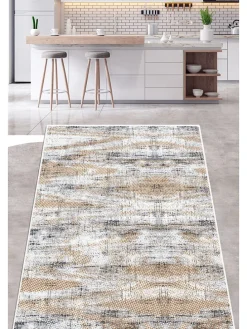 Kurzflor-Teppich ''Incierto'' in Beige/ Grau