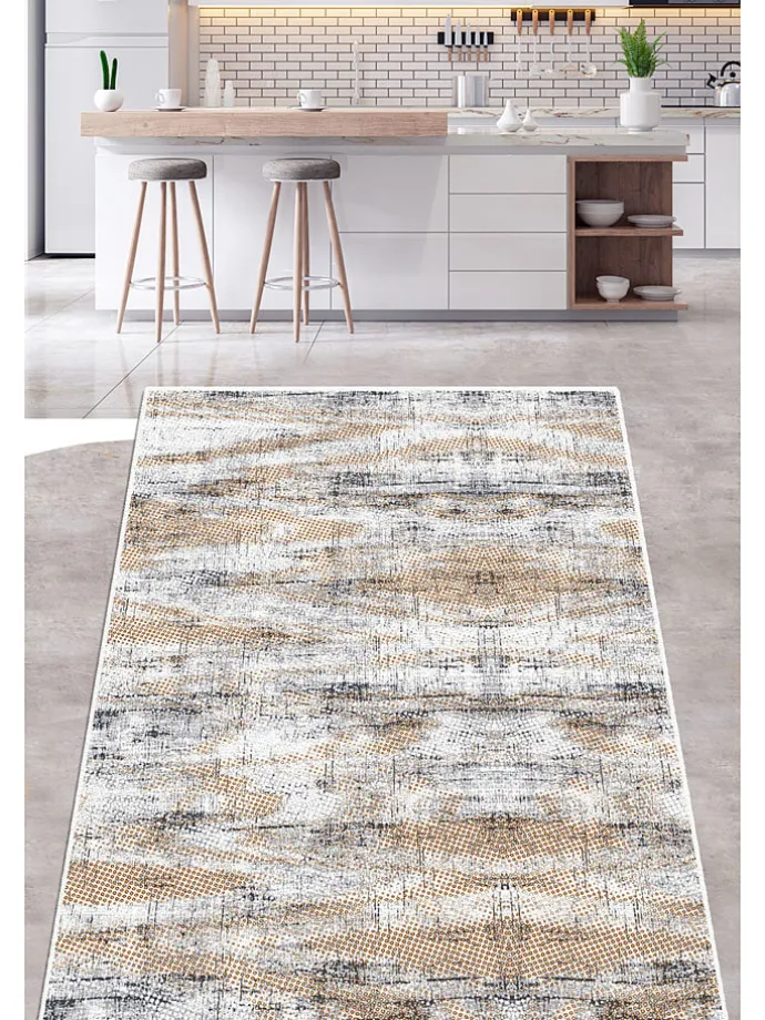 Kurzflor-Teppich ''Incierto'' in Beige/ Grau