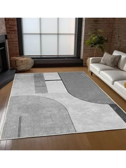 Kurzflor-Teppich ''Infkece14'' in Grau