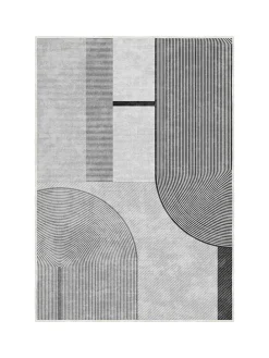 Kurzflor-Teppich ''Infkece14'' in Grau