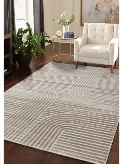 Kurzflor-Teppich "Mito" in Beige