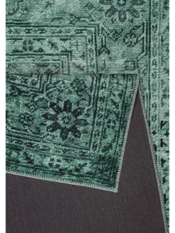 Kurzflorteppich 2nd Avenue in dunkelgrau,grün