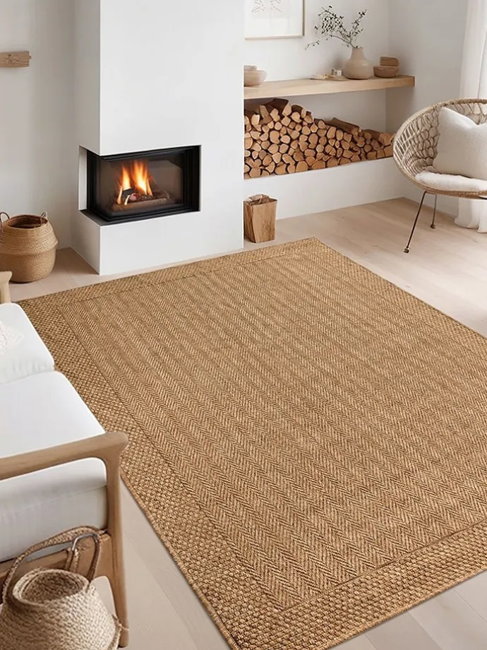 Kurzflor-Teppich "Rusticana" in Beige