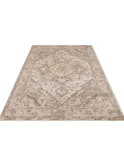 Kurzflor-Teppich "Sand" in Creme/ Hellbraun