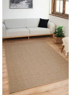 Kurzflor-Teppich "Sisaluna" in Beige/ Creme