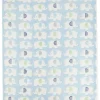 Kuscheldecke "Elefanten" in Blau - (L)90 x (B)75 cm