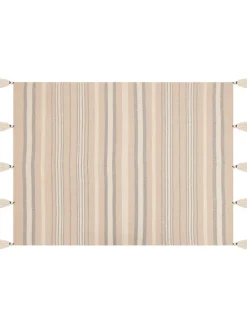 Kuscheldecke YARSELI in Beige/Weiß/Schwarz - (W) 130 x (H) 1 x (L) 170 cm