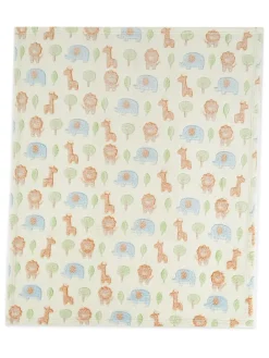 Kuscheldecke "Zoo" in Beige/ Bunt - (L)90 x (B)75 cm