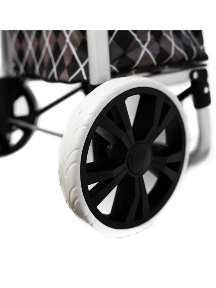 40L Einkaufstrolley aus Alu in Braun