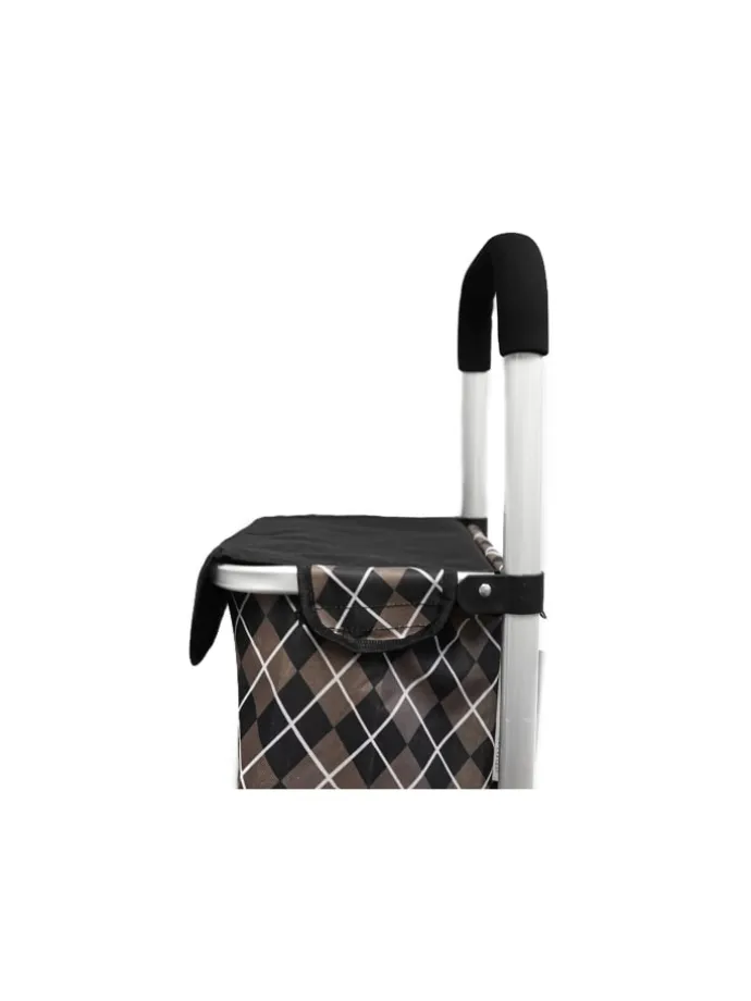 40L Einkaufstrolley aus Alu in Braun