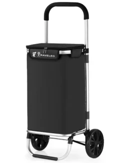 40L Einkaufswagen Trolley in Schwarz