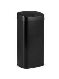 68L Mülleimer Küche 2 Fächer mit Sensor in Schwarz