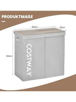 105L Wäschekorb in Grau