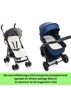 Lammfelleinlage 73x33 Exklusiv in Weiß