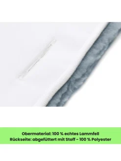 Lammfelleinlage 73x33 Exklusiv in Grau