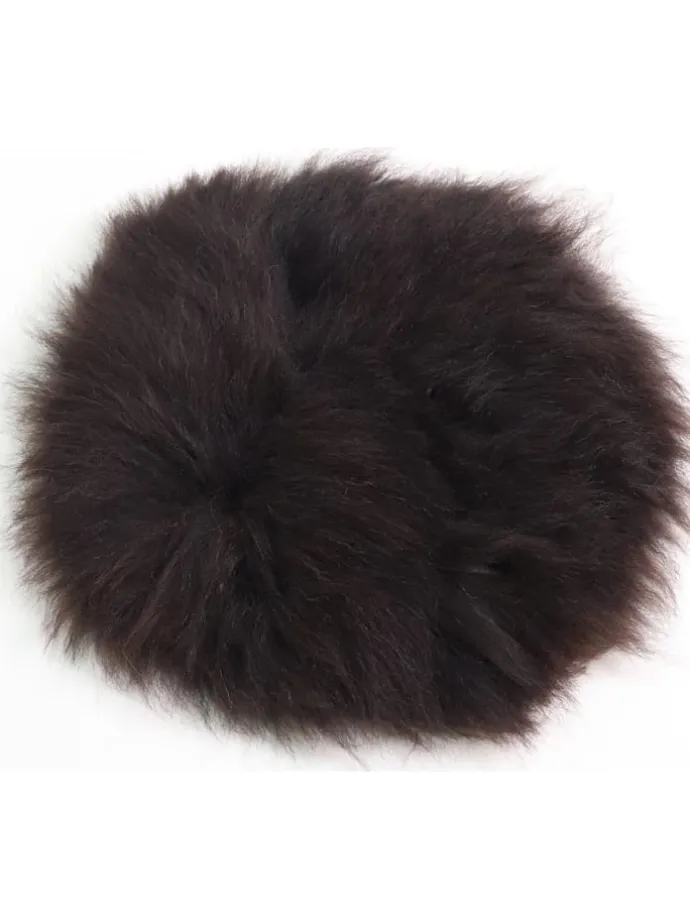 Lammfell-Sitzauflage in Braun