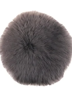 Lammfell-Sitzauflage in Grau