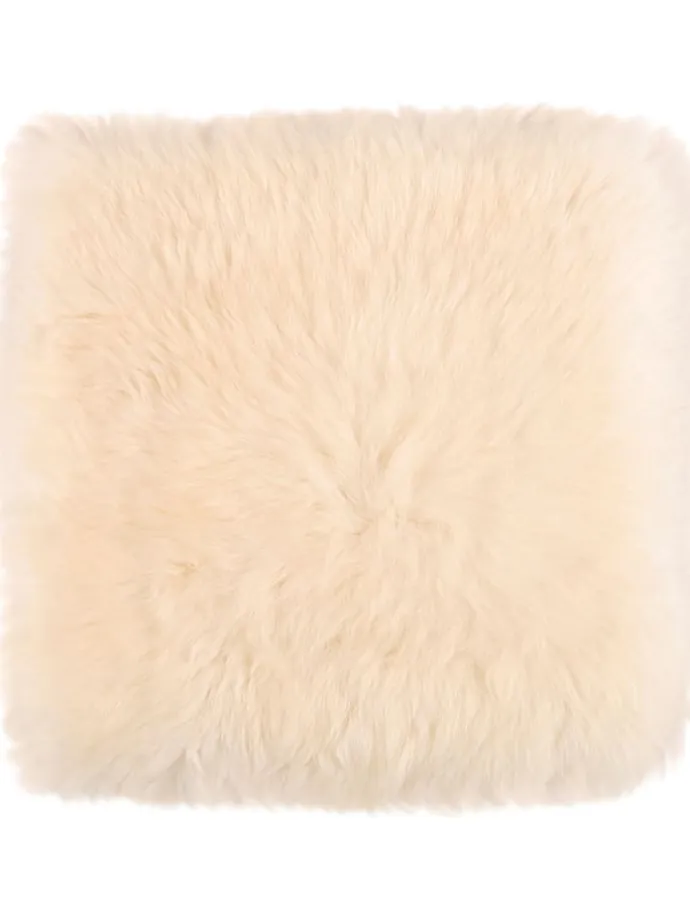 Lammfell-Sitzauflage in Weiß