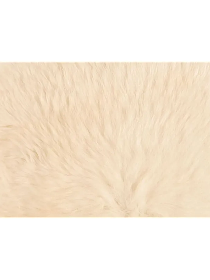 Lammfell-Sitzauflage in Weiß