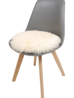 Lammfell-Sitzauflage in Weiß