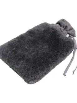 Lammfell-Wärmflasche in Anthrazit - 2 l