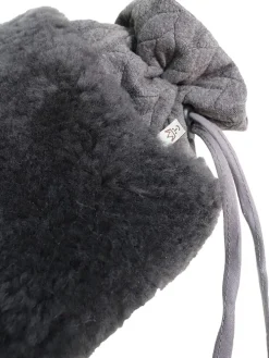 Lammfell-Wärmflasche in Anthrazit - 2 l