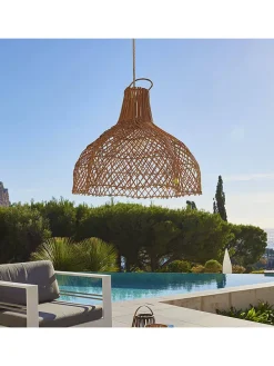 Lampenschirm "Aria" in Hellbraun - (H)50 x Ø 60 cm