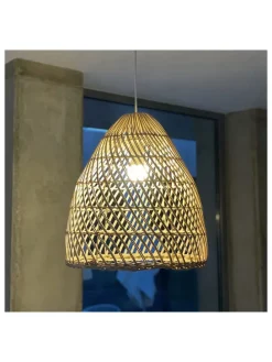 Lampenschirm "Paulo" in Natur - (H)45 x Ø 40 cm