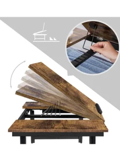 Laptoptisch in Braun/ Schwarz - (B)71 x (H)23 x (T)35 cm