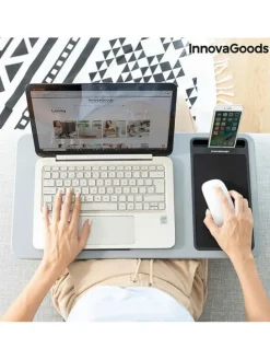 Laptop-Tisch in Grau - (B)57,5 x (H)5,8 x (T)30,5 cm