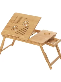 Laptoptisch in Hellbraun - (B)55 x (H)29 x (T)35 cm