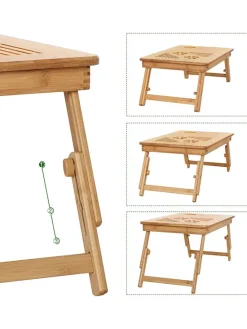 Laptoptisch in Hellbraun - (B)55 x (H)29 x (T)35 cm