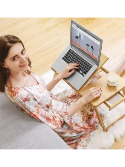 Laptoptisch in Hellbraun - (B)55 x (H)29 x (T)35 cm