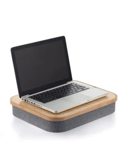 Laptoptisch in Hellbraun/ Grau - (B)40,5 x (H)33 x (T)7 cm