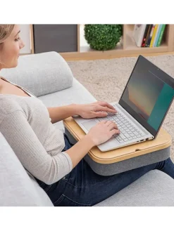 Laptoptisch in Hellbraun/ Grau - (B)40,5 x (H)33 x (T)7 cm